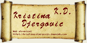 Kristina Đergović vizit kartica
